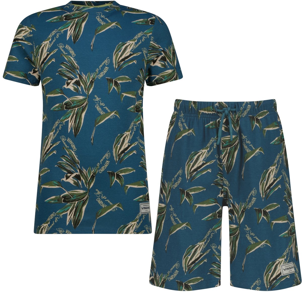Vingino Woas Jongens Shortama - Petrol blue