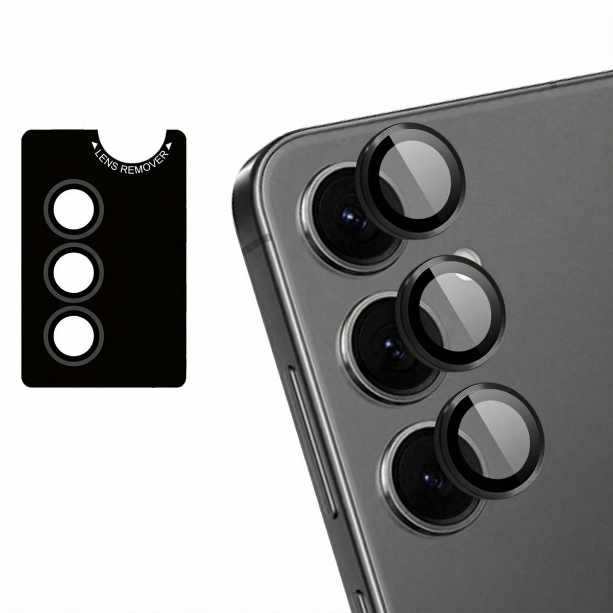 imoshion Camera Lens Protector - Geschikt voor Samsung Galaxy S25 Plus - 2 Pack - Zwart