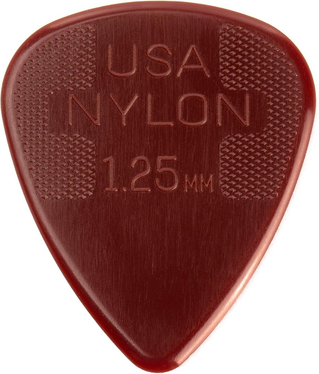 Set van 72 Standaard Gitaar Plectrums 1,25 mm Nylon Zwaar