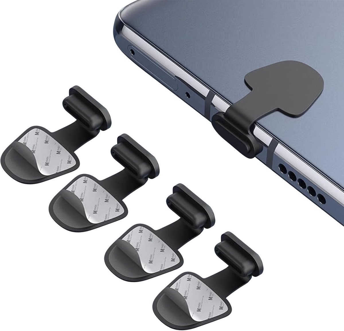 Stofdopjes Voor Smartphones - 8-Delig - Universele Compatibiliteit - USB-C En Lightning - Stof- En Vochtwerende Bescherming - Verliesbestendige Contactbeveiliging