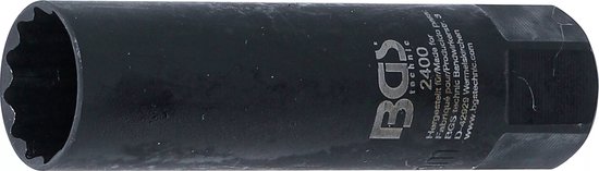 Clé à douille pour bougie d'allumage BGS 3/8", douille pour bougie d'allumage | 14 mm | paroi extra fine