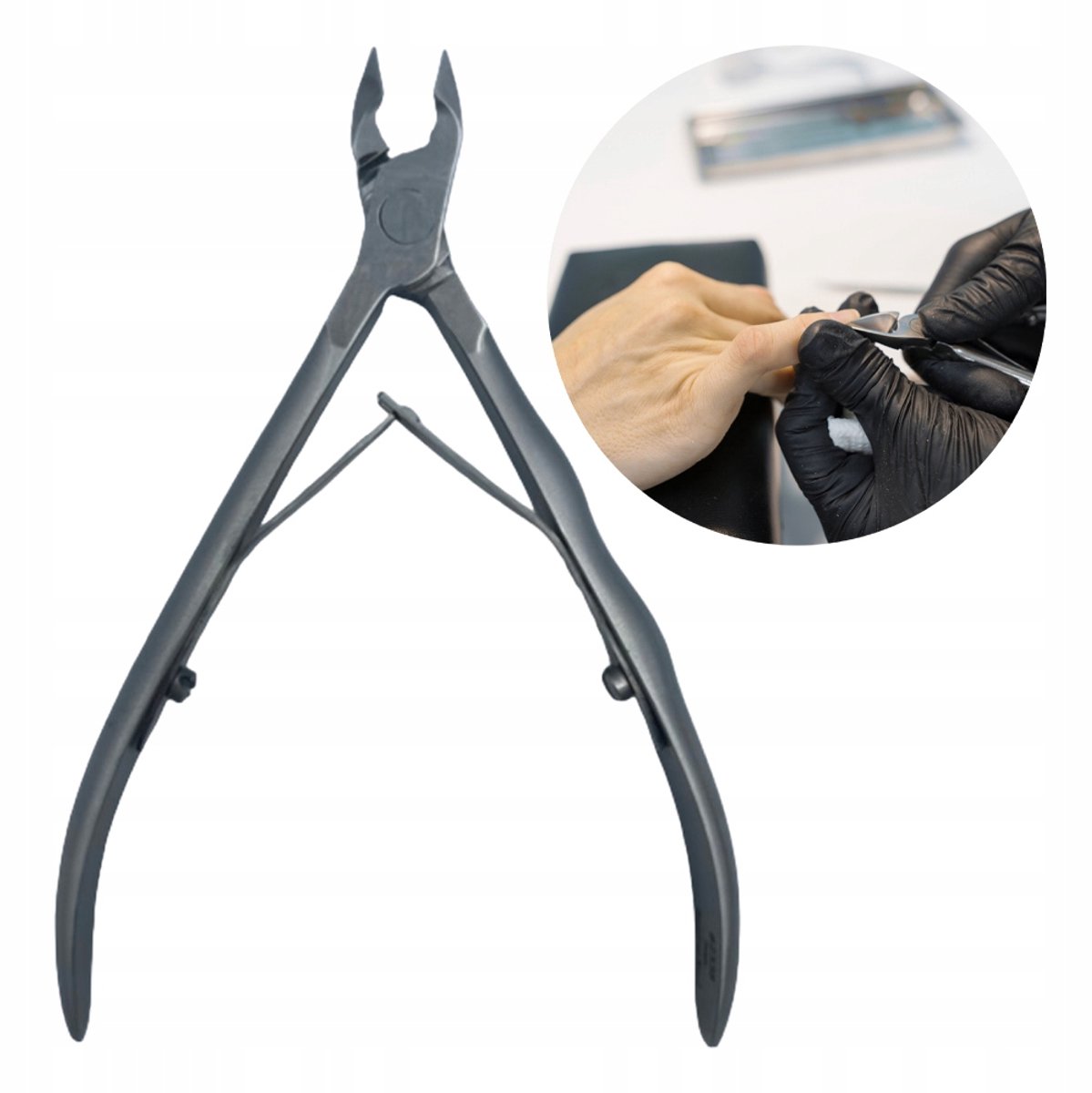 Handmade INOX Nagelriem Tangen - Dubbele Veer, 7mm/13cm