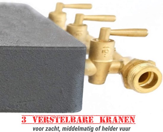 VIN® Wokbrander - Kookbrander - Wok Brander - Met Regelaar - Propaan/Gas - Voor Buiten - Camping Kooktoestel - 4 Potige Gaskoker - Zwart van Merkloos — afbeelding 5