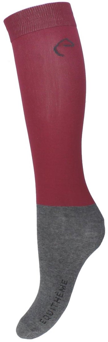 Equithème Showsokken Equitheme 2-pack Donkerrood