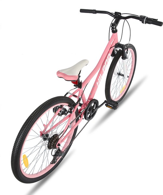 Hiland Climber 2.0 Tiener Forensen Stadsfiets - 24 inch - 7 versnellingen ​​- V-Brake - Roze - Geschikt voor buitenactiviteiten in de lente van Hiland — afbeelding 3