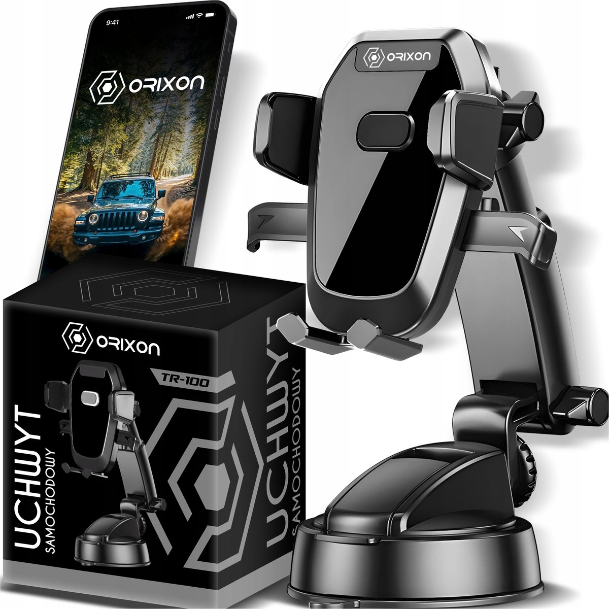 Universele Autohouder Telefoon - Verstelbaar voor Ruit & Dashboard