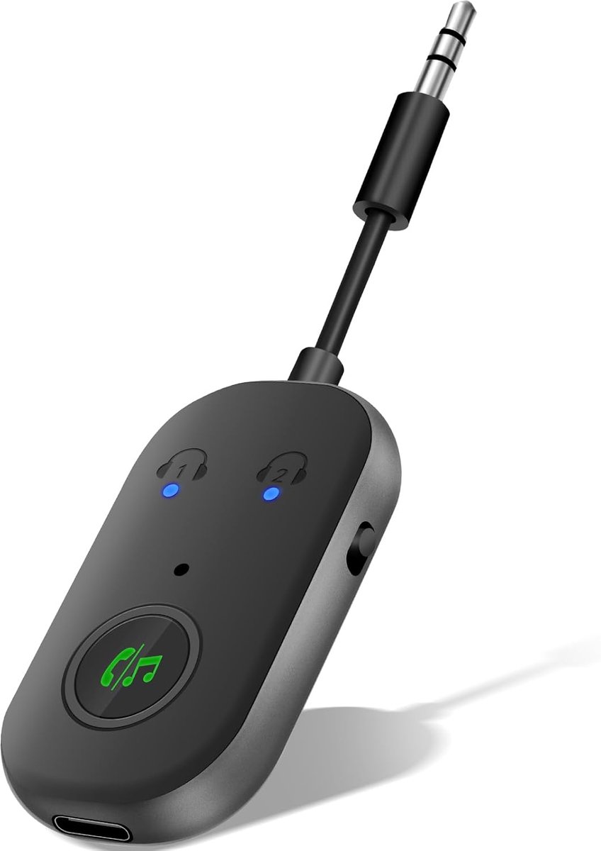 Mohard AUX Bluetooth Adapter Auto, Drahtloser KFZ Bluetooth 5.3 Empfänger für Heim-Stereo