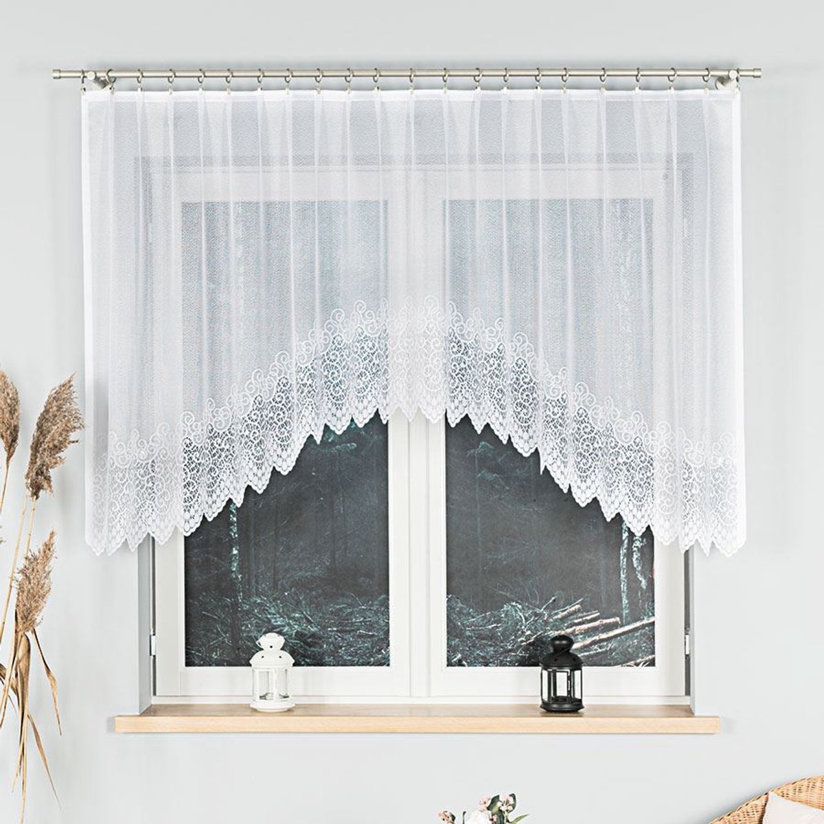 Markizeta Violetta - Jacquard Gordijn - 250x120 cm - Abstrakt Patroon - Decoratief Podcięcie