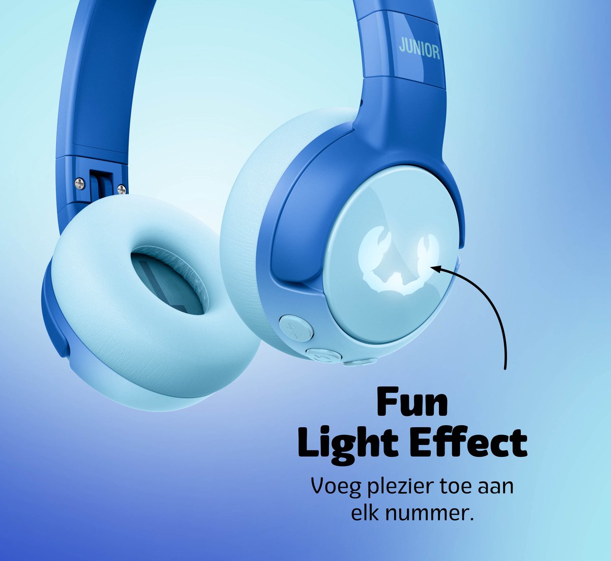 Fresh 'n Rebel Code Junior - Koptelefoon kind - Kinder koptelefoon - Draadloos (Bluetooth) & Bedraad – Inclusief Aux kabel (1m) - Wavy Water – foto 7