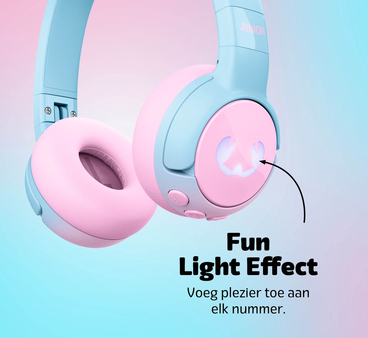 Fresh 'n Rebel Code Junior - Koptelefoon kind - Kinder koptelefoon - Draadloos (Bluetooth) & Bedraad – Inclusief Aux kabel (1m) - Cool Candy — afbeelding 4