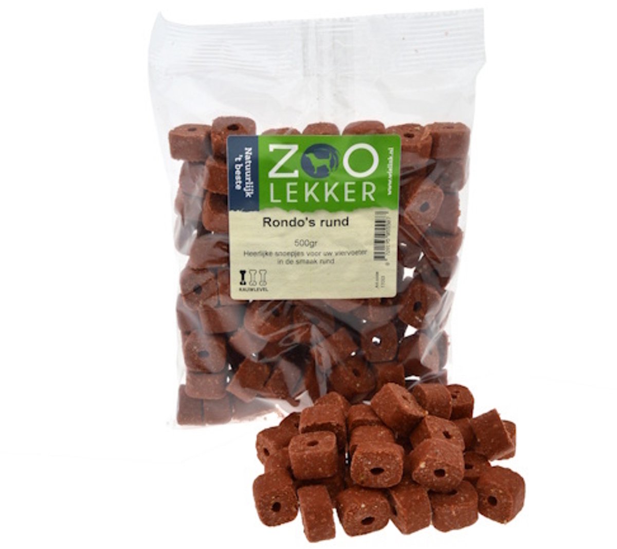 Zoolekker Rondo’s rund hondensnack - suikervrije semi-moist trainers en traktaties, 500 g