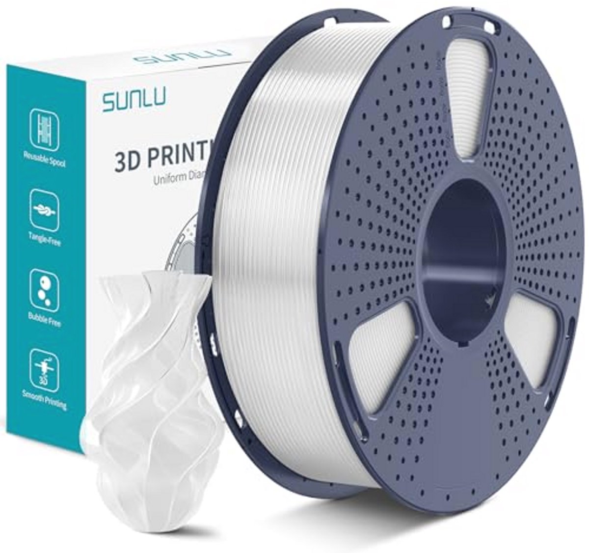 PLA Plus 3D Printer Filament - 1.75mm, 1kg, Transparant - Hoge Sterkte en Taaiheid