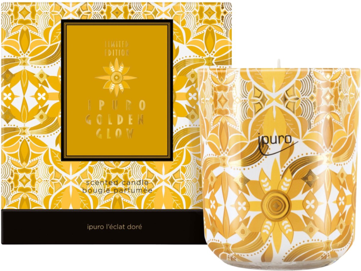 Ipuro Geurkaars Golden Glow 270gr. Shine Bright Limited Edition