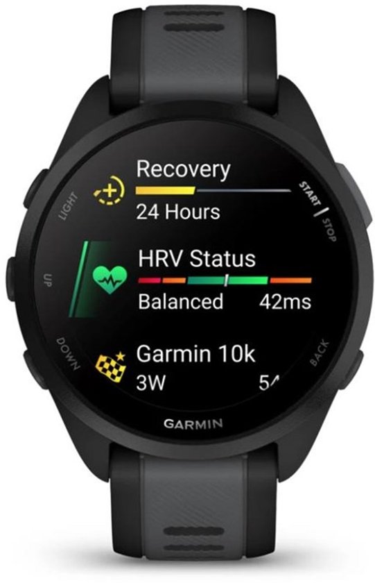 Garmin Forerunner 165 - Hardloophorloge - Black-Slate Grey