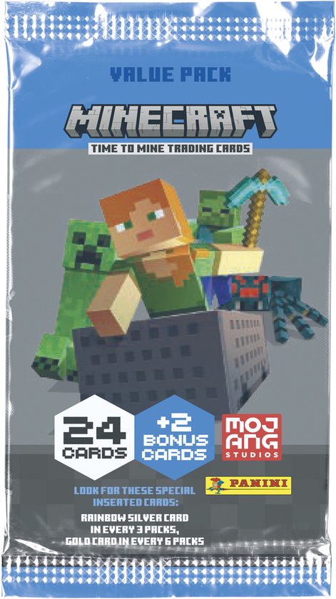 Minecraft Value-Pack met 24 Cards en 2 Bonus Cards