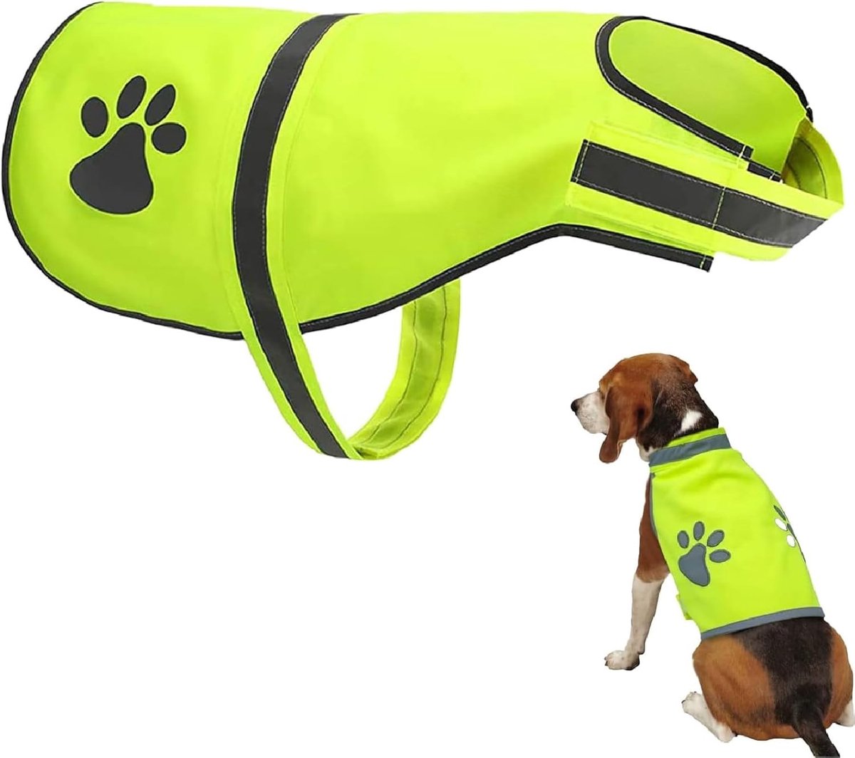 Veiligheidsvest - Huisdierbenodigdheden - Veiligheidsvest voor huisdieren - Reflecterend veiligheidsvest voor honden- Veiligheidsvest voor huisdieren -Hondenjas -Houdt de hond zichtbaar- Beschermt tegen auto- en jachtongelukken -Groen-M (16-20 inch)