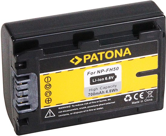 Lithium-Ion camera accu 700mAh voor Sony NP-FH50 FH60 FH70 FH100 Alpha A290 A390 batterij