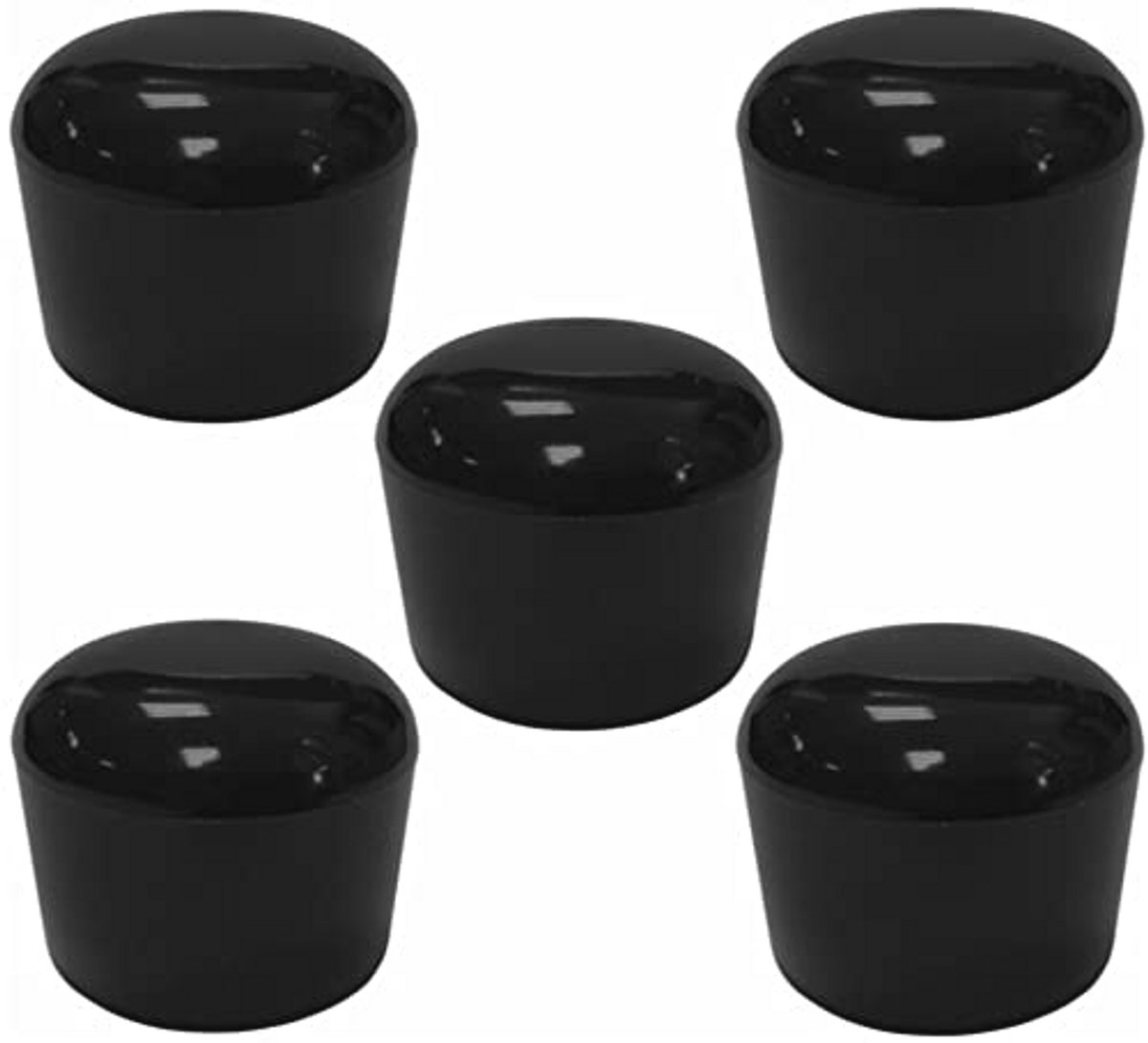 Voetkappen Rond Zwart voor Ronde Buis - 20 mm - 5 Stuks