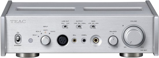 TEAC HA-507 Hoofdtelefoonversterker en Voorversterker, Zilver