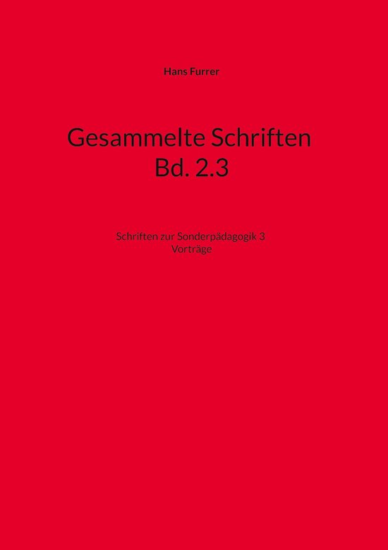 Gesammelte Schriften Bd. 2.3 - cover