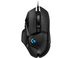 Logitech G502 HERO - Bedrade Gaming Muis - 25.600 DPI - Rechtshandig - Zwart