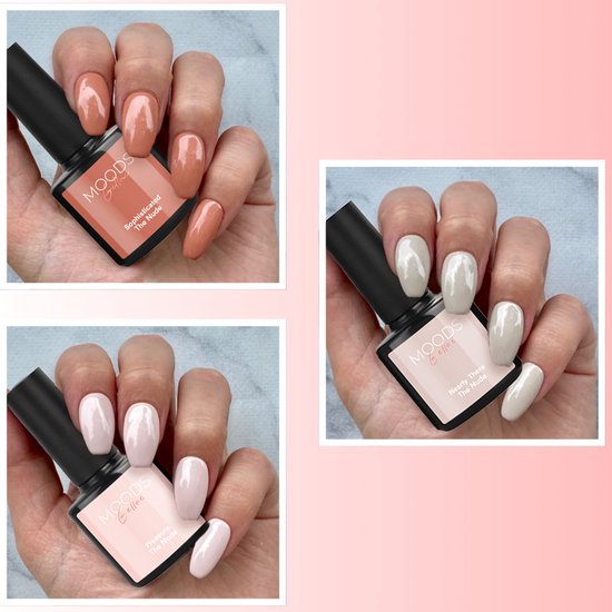 Moods Gellac 6-delige Set - Gel Nagellak - 8ML - The Nude Edition - Gellac - Nagels - Gellak Starterspakket - Nude Kleuren - HEMA- & TPO-vrij