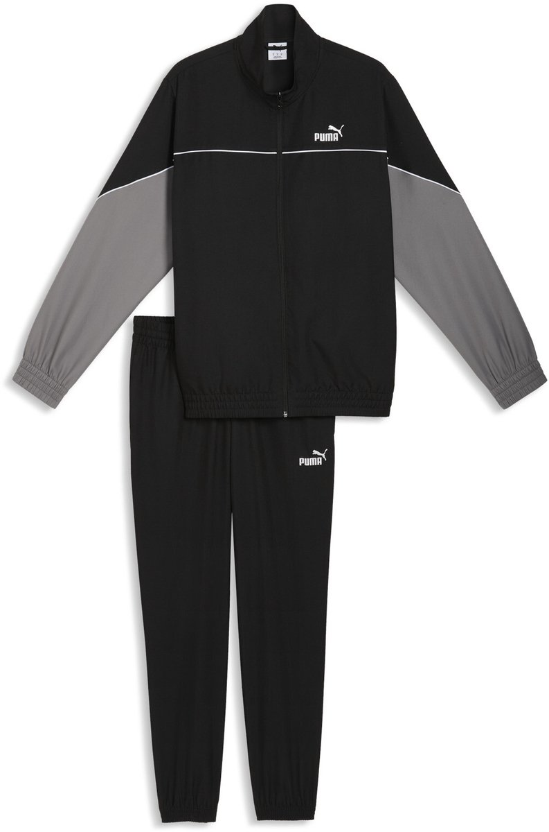 PUMA Woven Colorblock Suit Unisex Trainingspak Puma Zwart