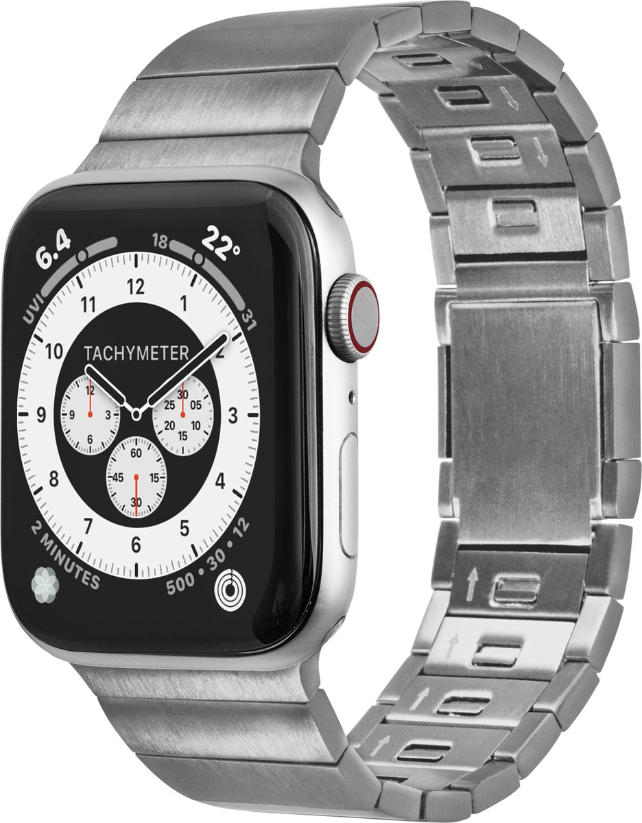 LAUT Links 2.0 Stainless Steel Apple Watch 42mm / 44mm / 45mm / 49mm Zilver