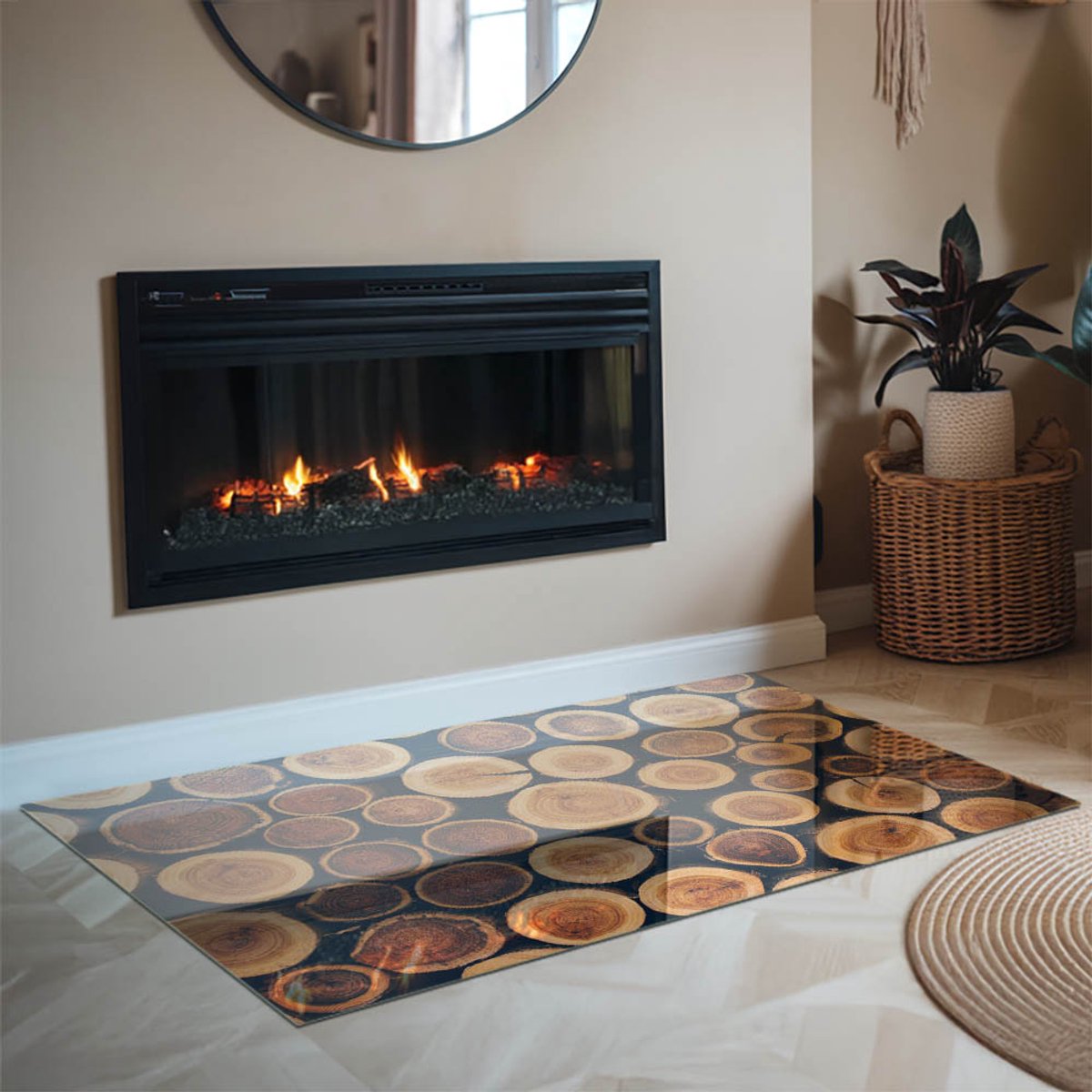 Coloray Vloerplaat Houtkachel - Plaat voor Onder Houtkachel - 120 cm x 80 cm - Open Haard Accessoires - Bruin Vloerplaat Kachel - Onderplaat - Plaat onder Houtkachel - Kachel Onderplaat - Onderplaat Voor Houtkachel