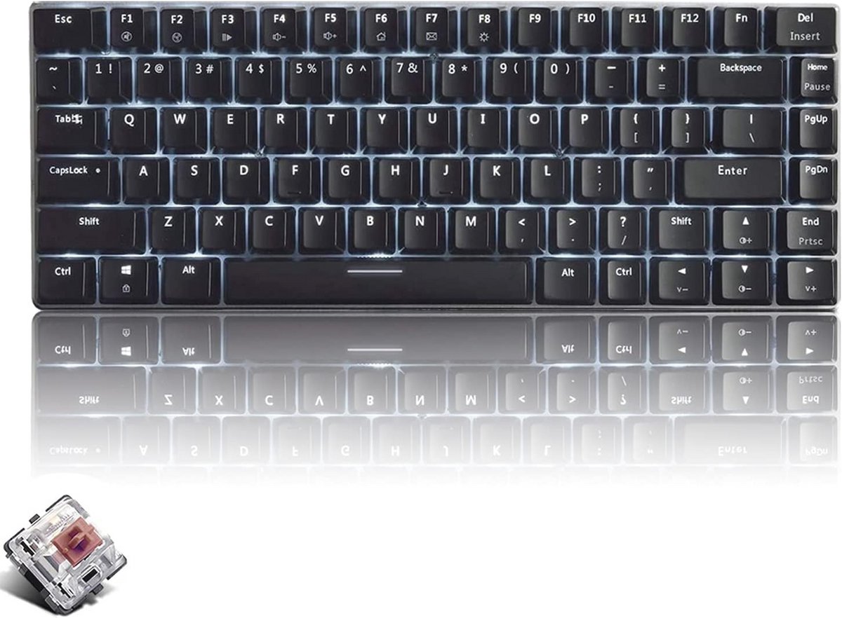 Mechanisch Gaming Toetsenbord met Witte LED Verlichting en Anti-Ghosting