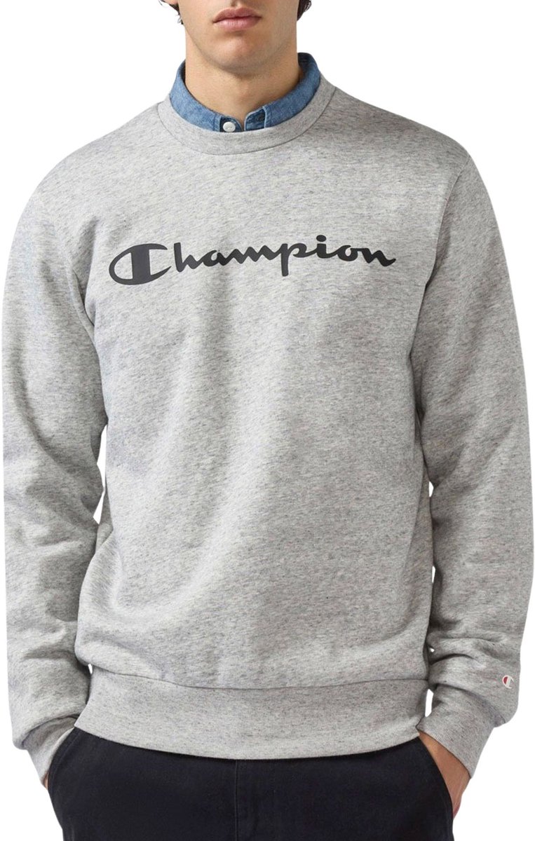 Champion Script Logo Crewneck Sweater Heren Zwart