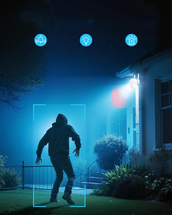 ieGeek 4G LTE Bewakingscamera Solar Buiten met SIM-kaart - 2K Ultra HD, Nachtzicht, Bewegingsdetectie, IP65, 360° Draaibaar - Geen WiFi Nodig, SD & Cloud Opslag - Incl. Zonnepaneel - Voor Tuin, Erf & Bedrijf van ieGeek — afbeelding 3