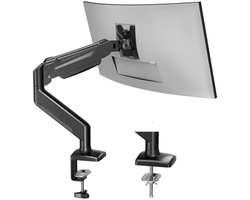 BONTEC Monitor Arm for 13-34 inch Screens, Ergonomic Monitor Holder with Gas Spring, 360° Rotatable and Tilting, VESA 75/100mm, Adjustable Monitor Bracket with Cable Management