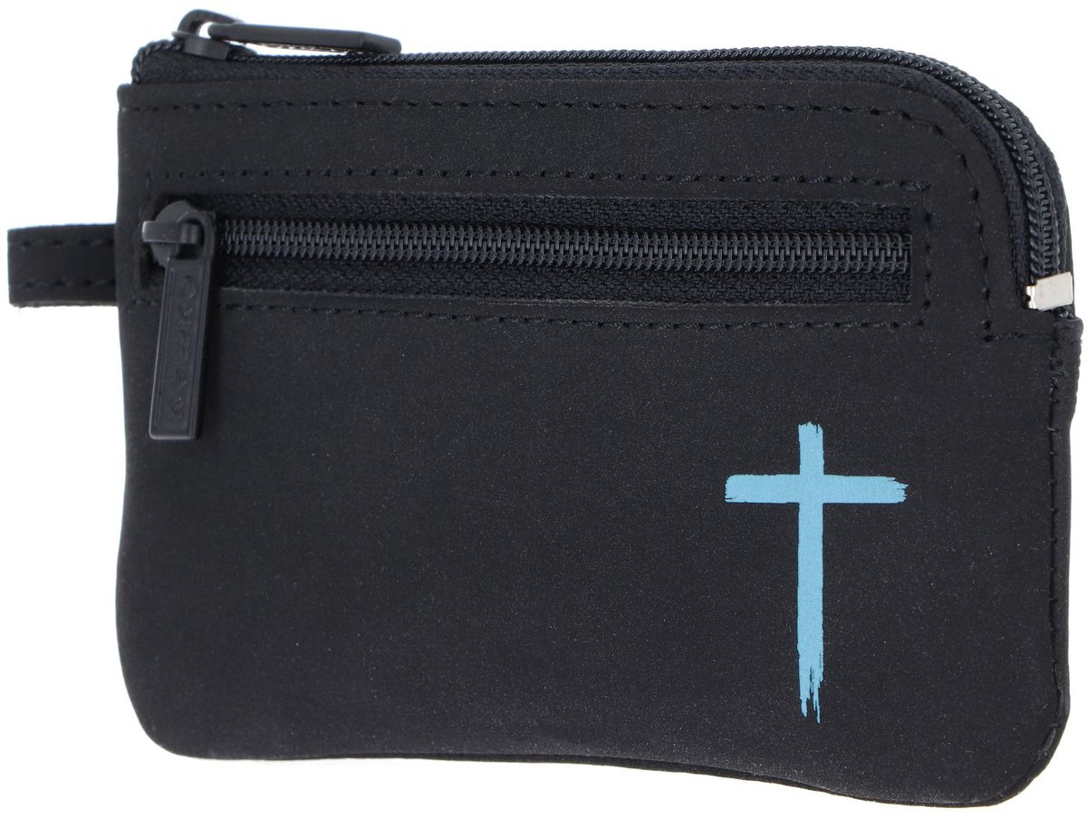 oxmox sleutelgeval New Cryptan Keyholder Freedom Cross Print Cyan Black zwart