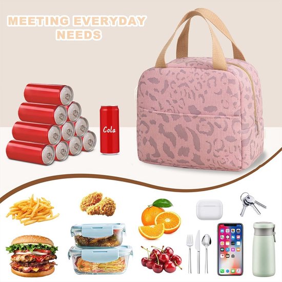 Geïsoleerde Lunchbox voor School en Werk - Mooie Koeltas voor Dames en Kinderen - Perfect voor Picknicks en Stranduitstapjes — afbeelding 5