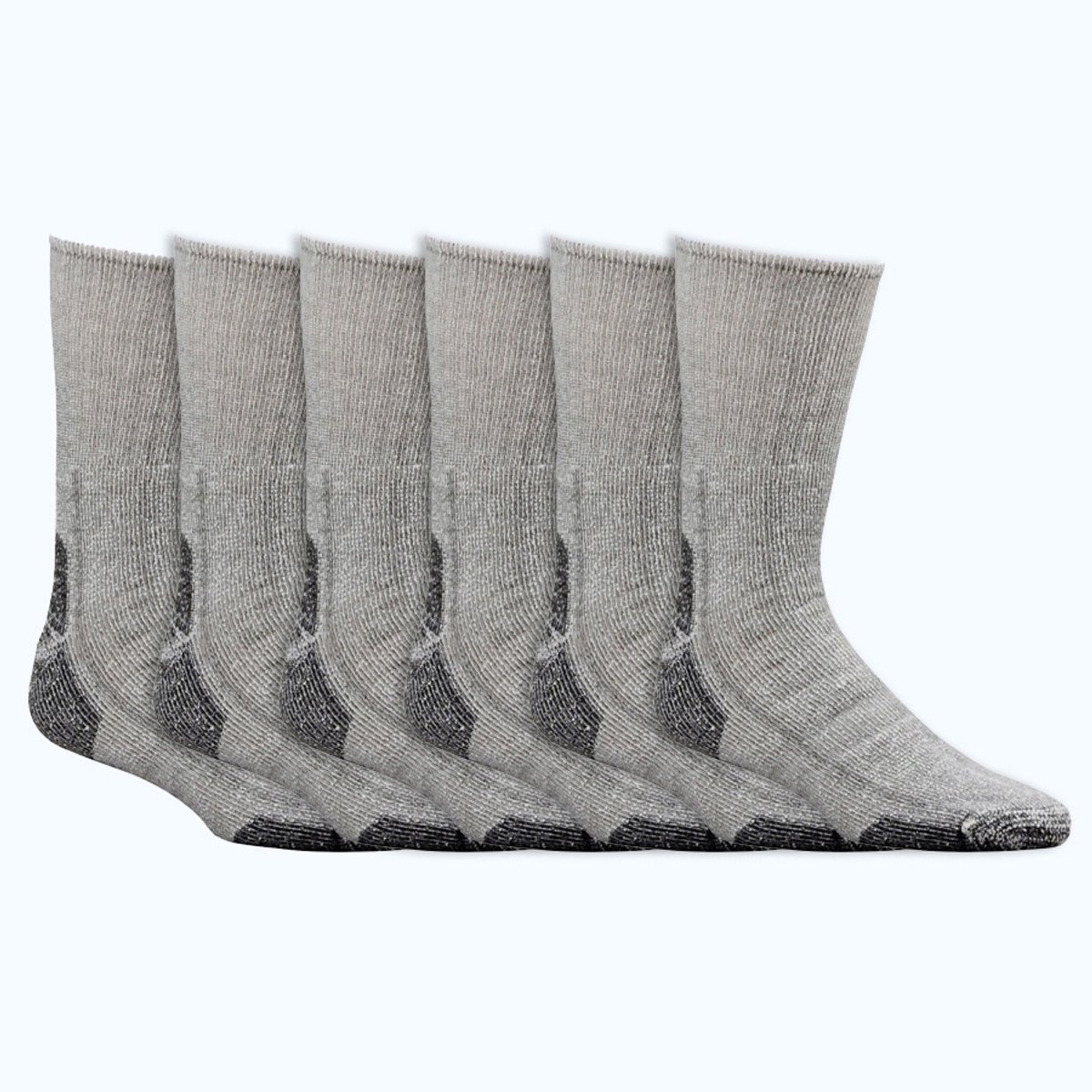 Extra warme sokken | Gevoerde sokken | Kleur: Grijs | Diverse maten | 6 paar