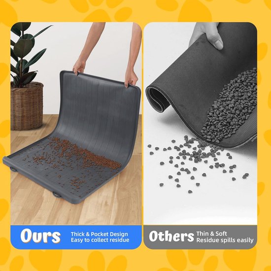 Conlun Siliconen hondenvoedermat, waterbestendig, rubber, voor honden en katten, antislip, met Conlun Siliconen hondenvoedermat, waterbestendig, rubber, voor honden en katten, antislip, met