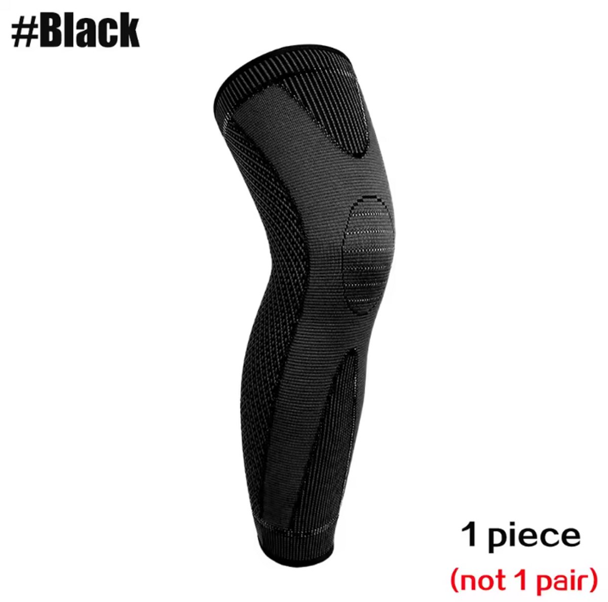 New Age Devi -1 Stuk Been Compressie Brace - Knee Sleeves - Beenwarmers - Sport ondersteuning - Zwart - XL Maat