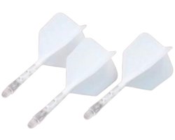 Cuesoul - ROST T19 Integrated Dart Flights - Big Wing - White Clear