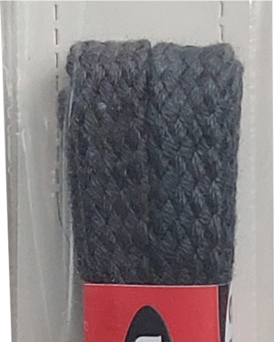 Marla Veter - Donker Grijs - Plat - Lengte 90 cm - Breedte 7 mm - Schoenveter