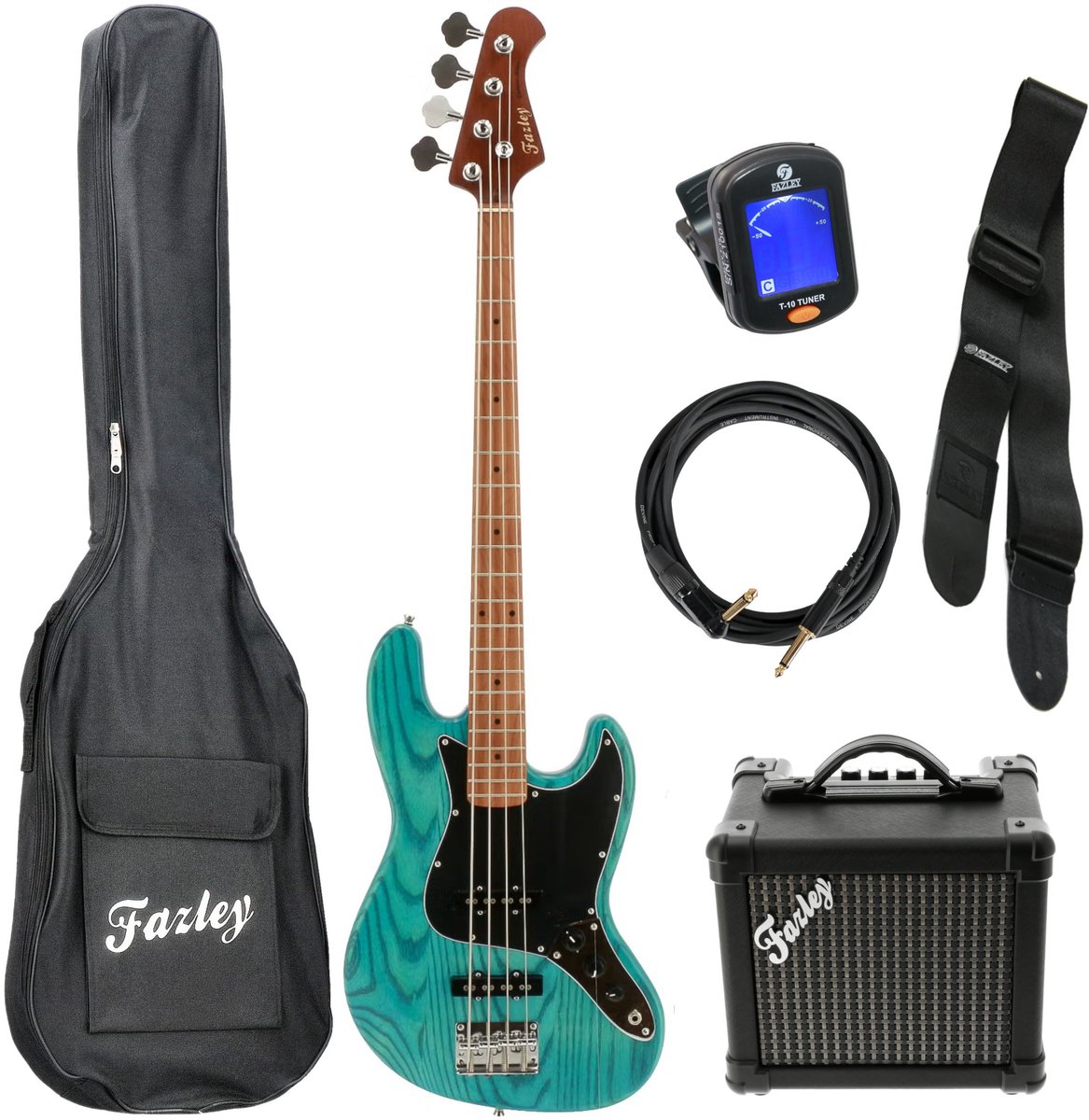 Basgitaar starterset Fazley Outlaw Series Judge Plus Blue
