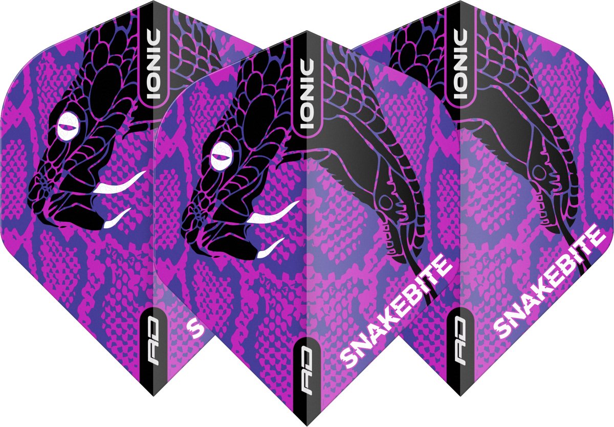 Red Dragon Peter Wright Hardcore Ionic Snakebite Purple Head - Dart Flights