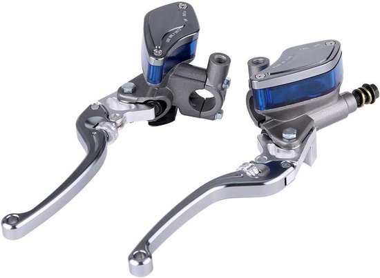22mm CNC Motorrad Hydraulic Bremspumpe - Kupplung Hauptzylinderhebel - instelbaar - Titan kleur