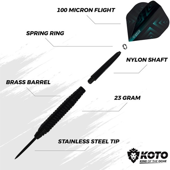Target TOR Dartbord + 2 Sets KOTO Steeldarts + 90 Pieces - Dartset van Target — afbeelding 4