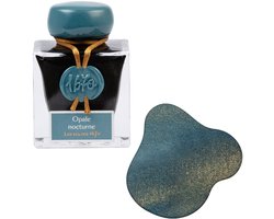 Jacques Herbin Vulpen inkt - Inkt 1670 - Opale nocturne - 50 ml - Groen - gouden glitters