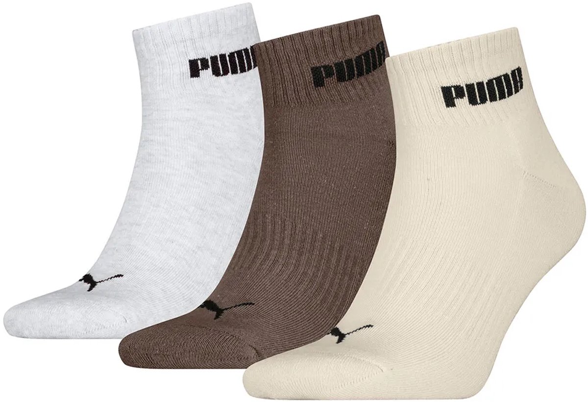 Puma New Generation Cushioned Korte Sokken 3 Paren Veelkleurig Bruin