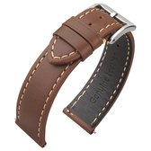 Bracelet de montre Cuir de veau Marron 20mm