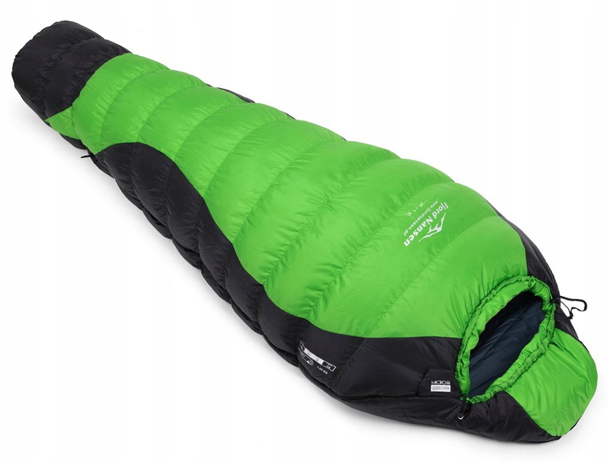 Kampeer slaapzak XL -19°C Groen, Synthetisch, Mummievorm