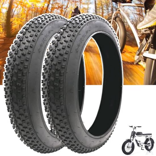 Dikke vouwbare fatbike banden 20-26 inch 3.0-4.0 breed voor elektrische fietsen, robuust profiel, lekbestendig