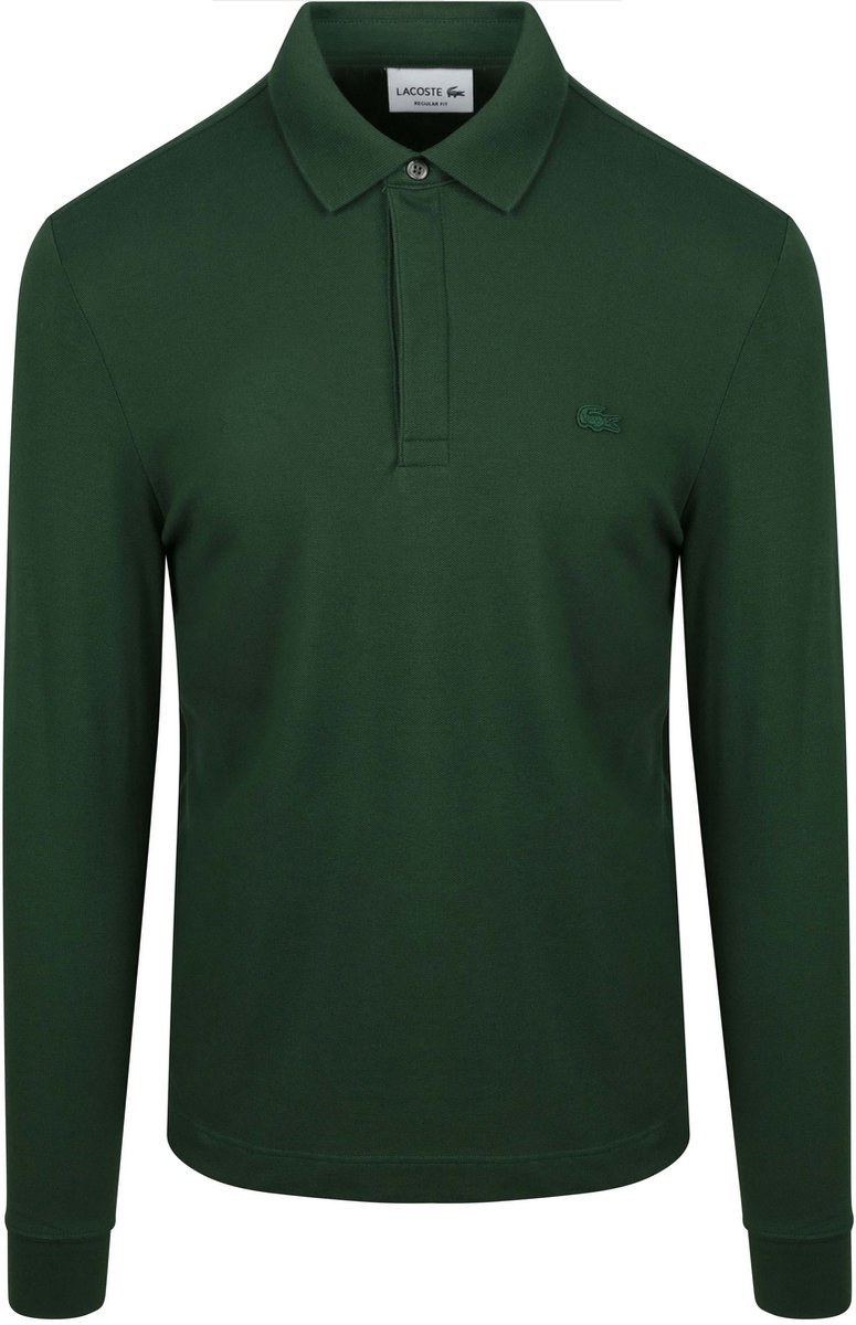 Lacoste Longsleeve Poloshirt Piqué Donkergroen – Heren